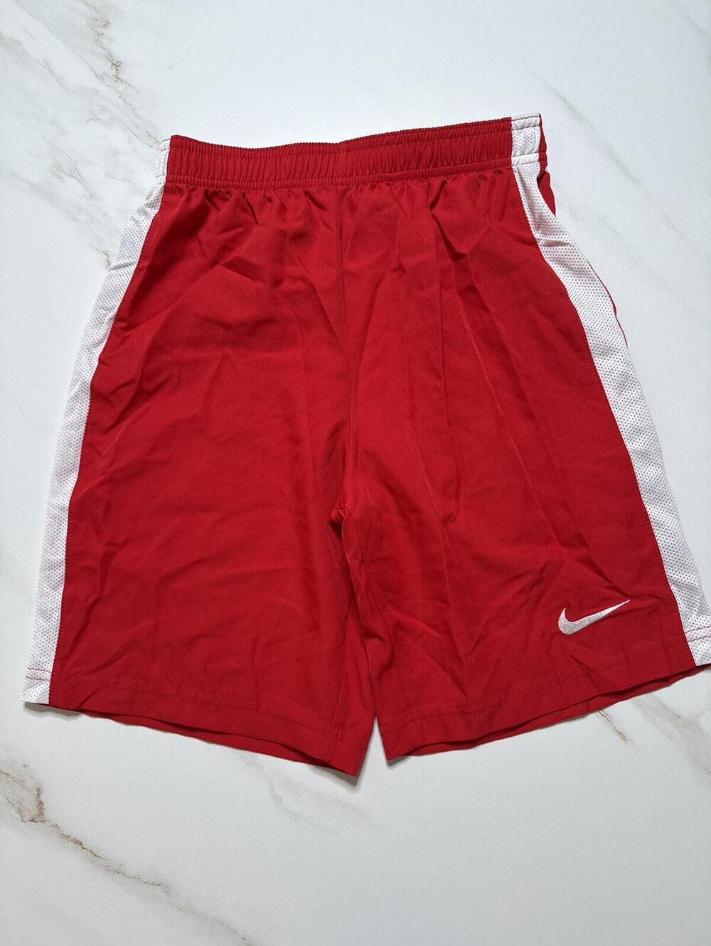 Nike Dri-FIT Athletic Shorts Red Running - Boys Large